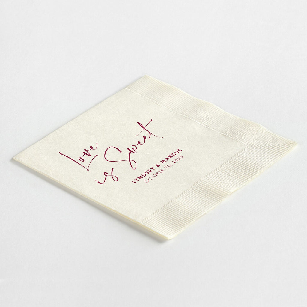 "Love Is Sweet" Napkins