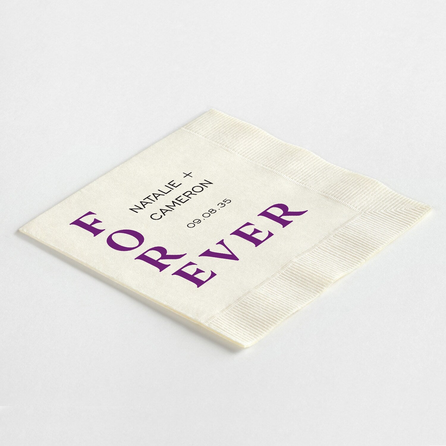 Stacked "Forever" Napkins