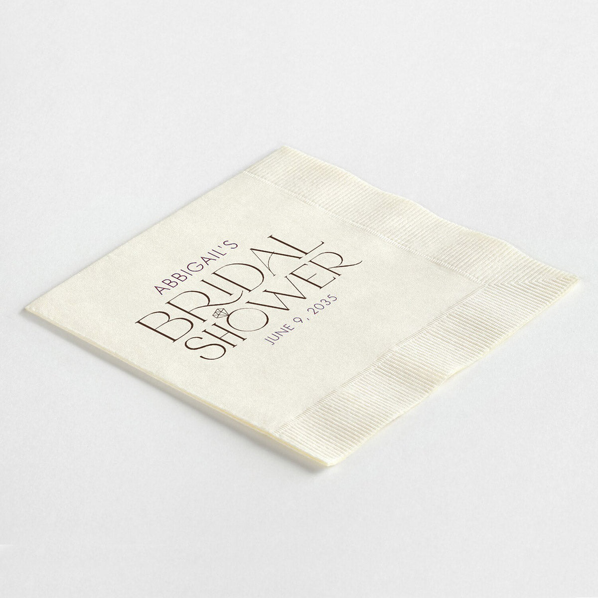 Ring Adorned "Bridal Shower" Napkins