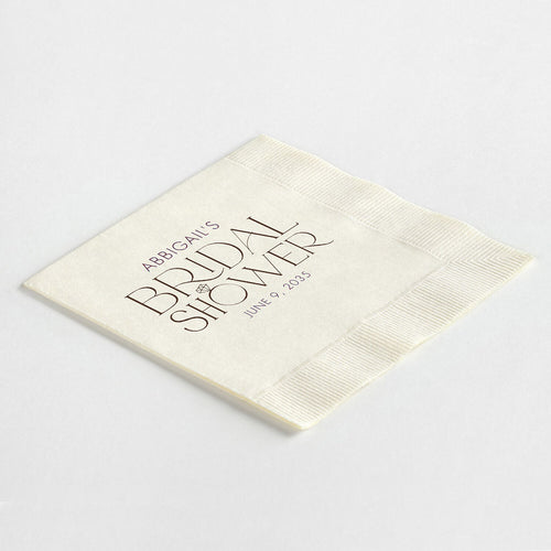 Ring Adorned "Bridal Shower" Napkins