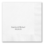 Bottom Centered "Text Only" Napkins