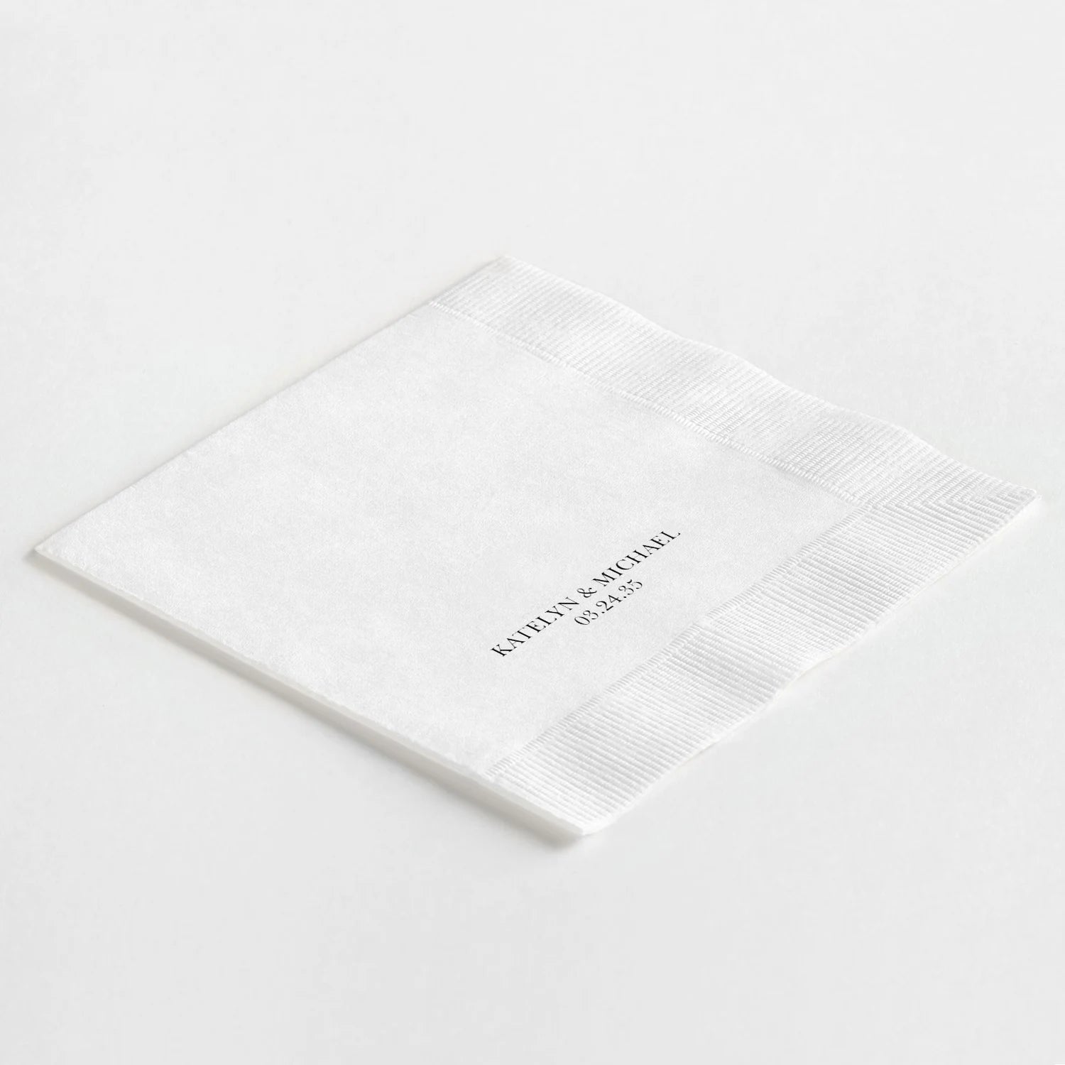 Bottom Centered "Text Only" Napkins