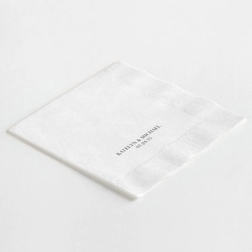 Bottom Centered "Text Only" Napkins