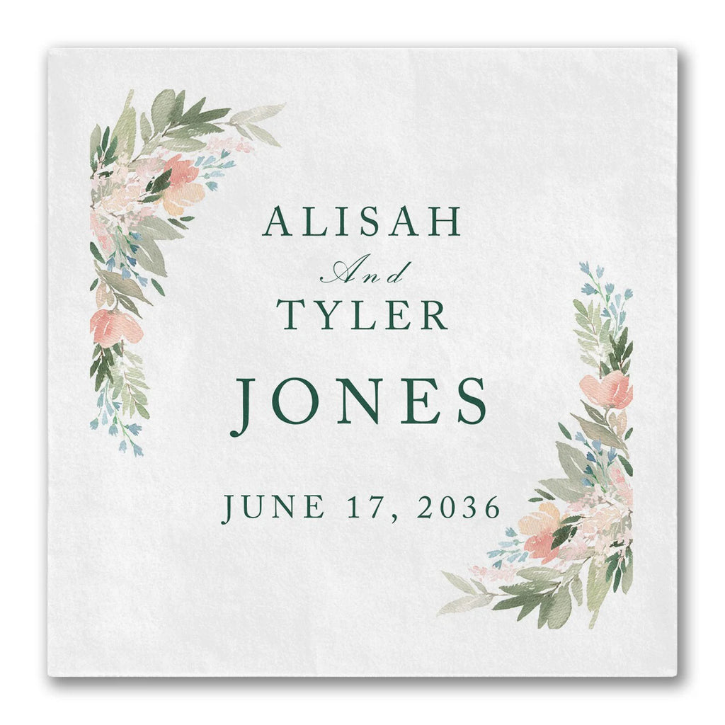 Decorative Floral Framework Napkins