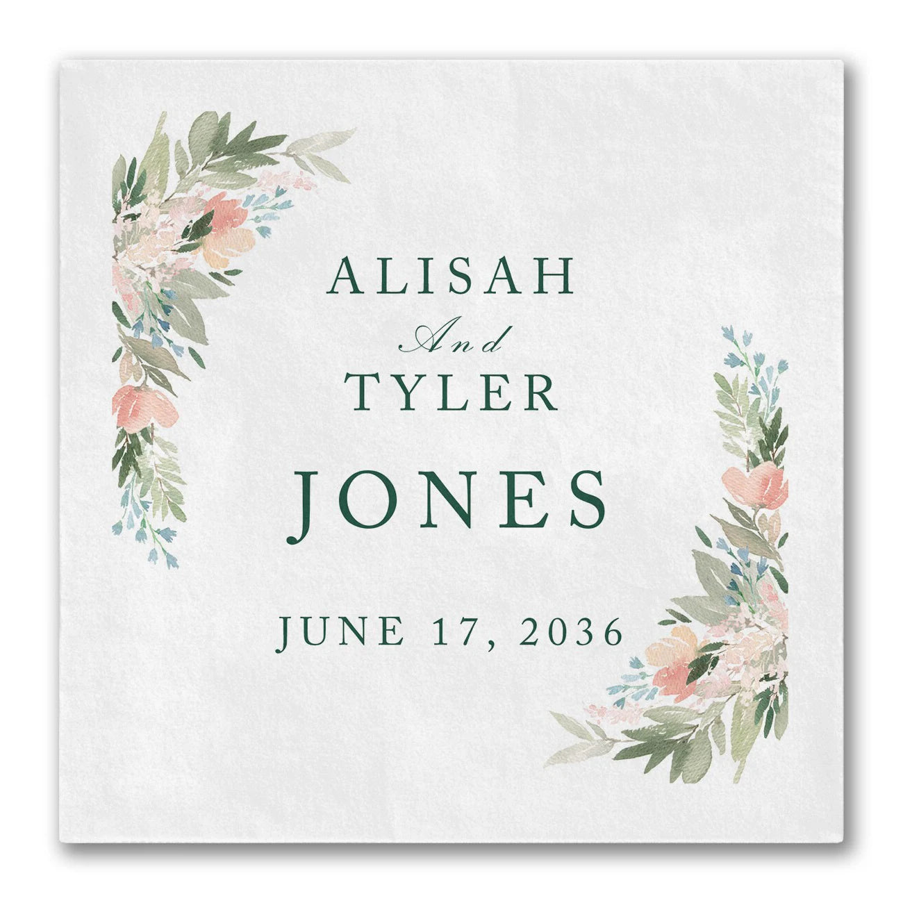 Decorative Floral Framework Napkins