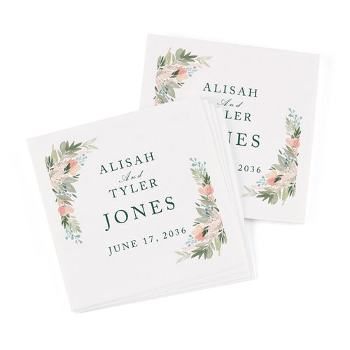 Decorative Floral Framework Napkins