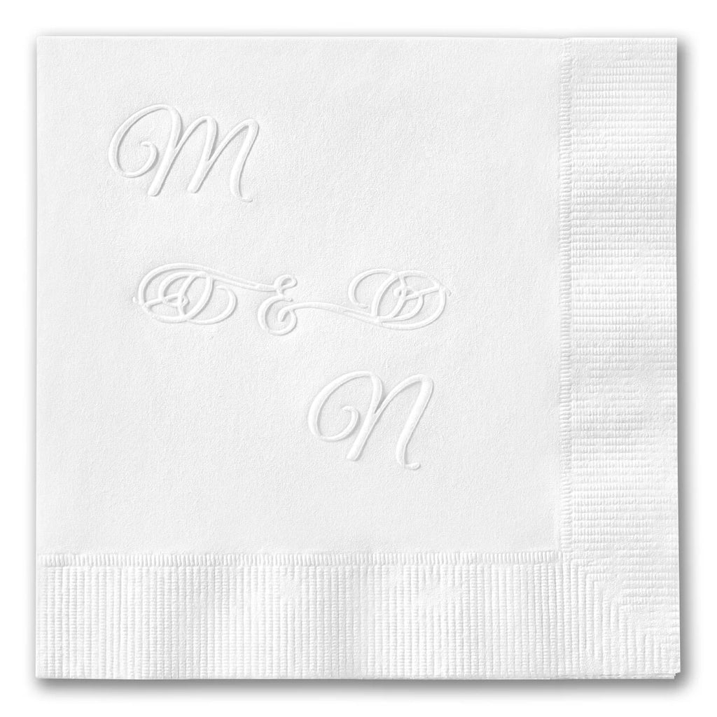 Initial Impressions Embossed Monogram Napkins