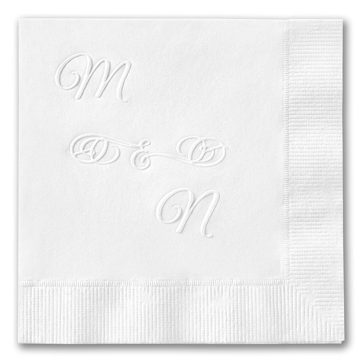 Initial Impressions Embossed Monogram Napkins