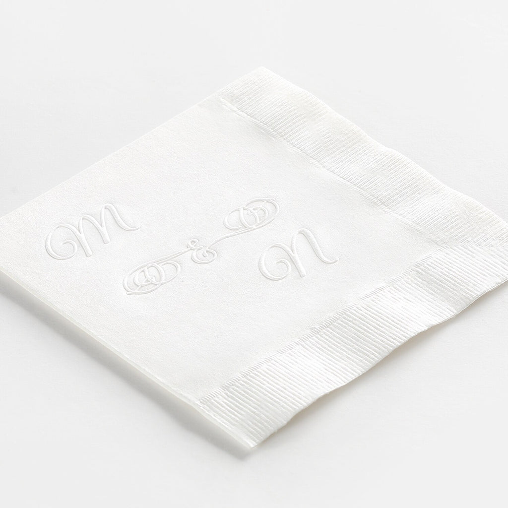 Initial Impressions Embossed Monogram Napkins