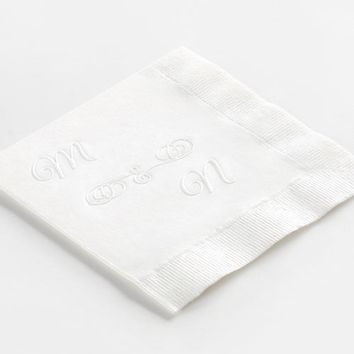 Initial Impressions Embossed Monogram Napkins