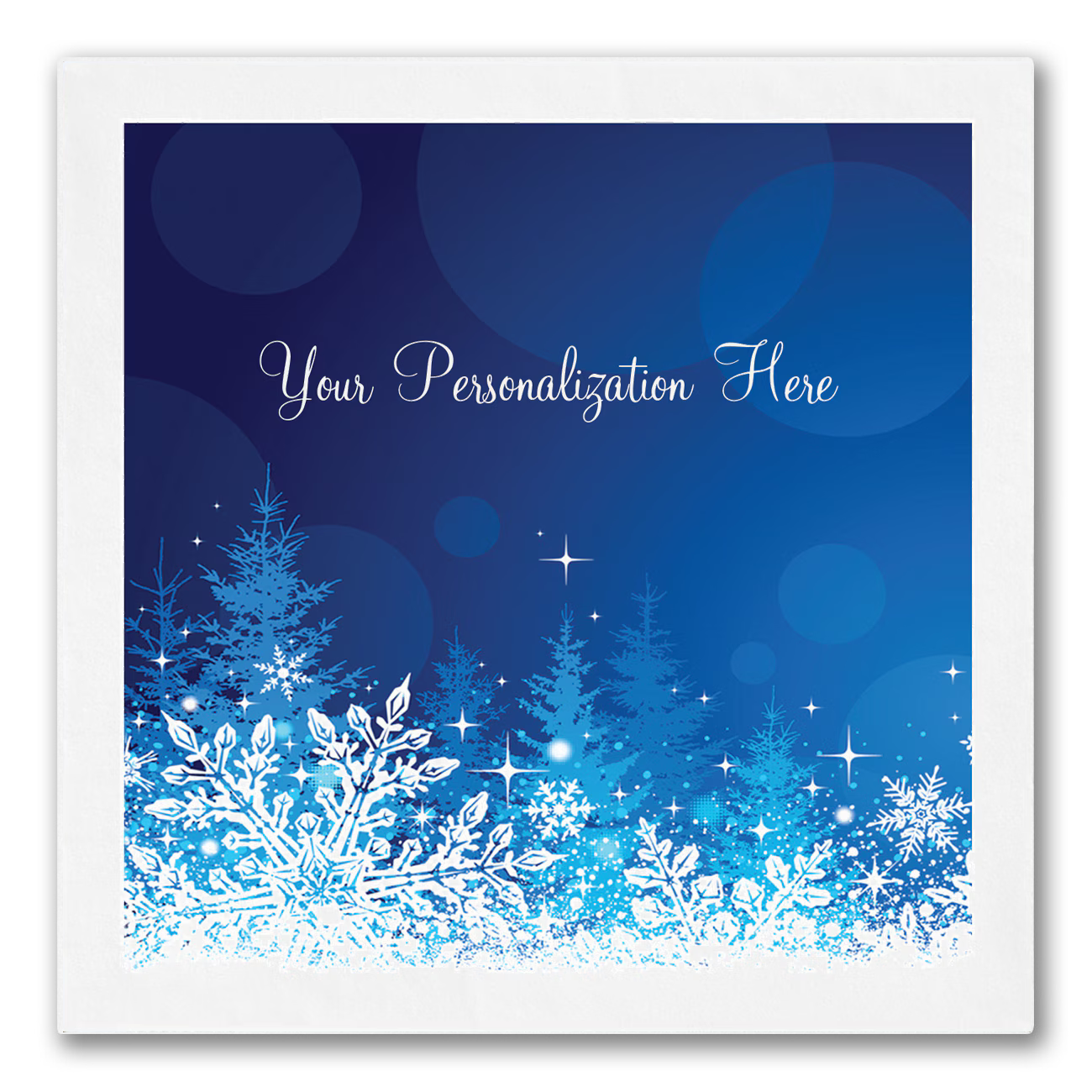 Starry Night Snowflake Napkins