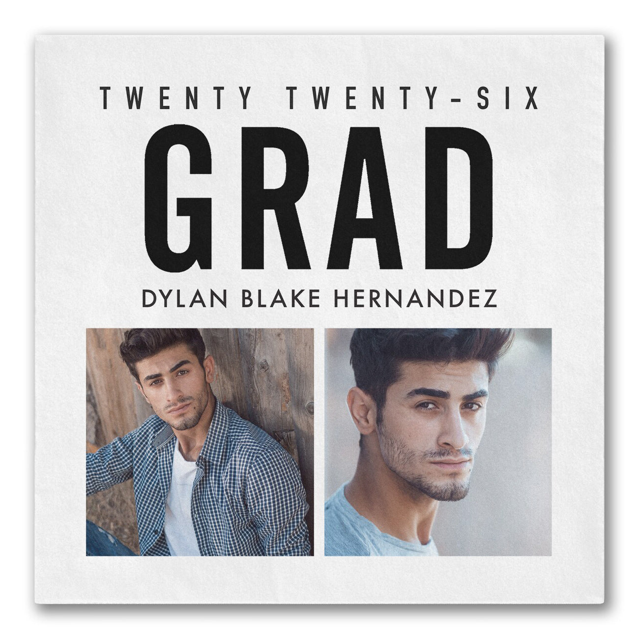 Double Photo Grad Napkins
