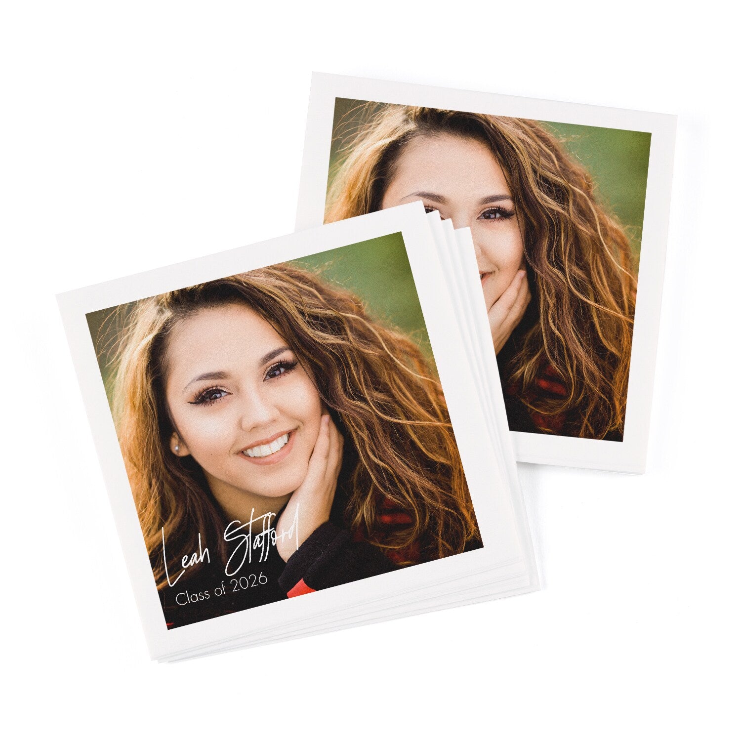 Single Photo Graduation Signature Napkins