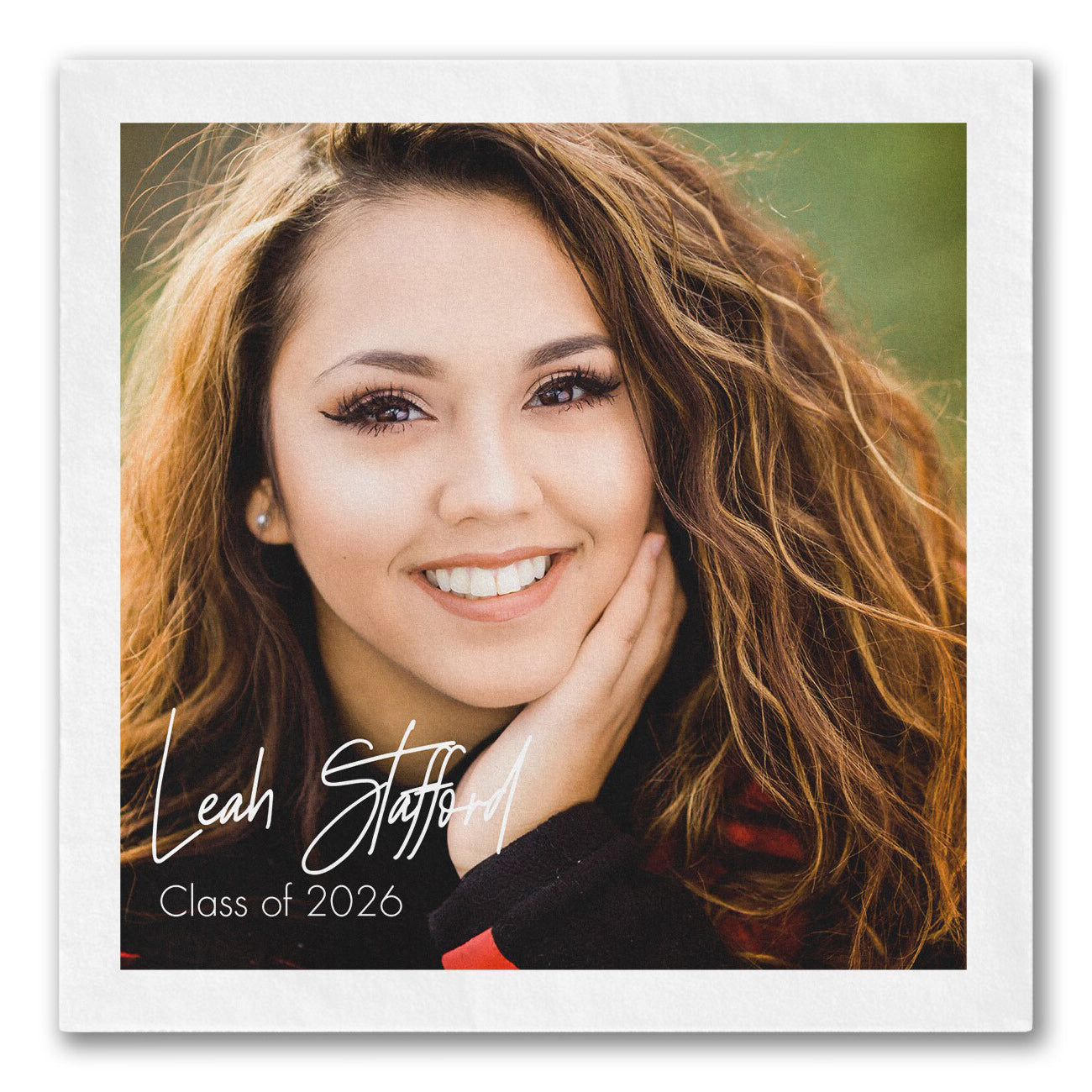 Single Photo Graduation Signature Napkins