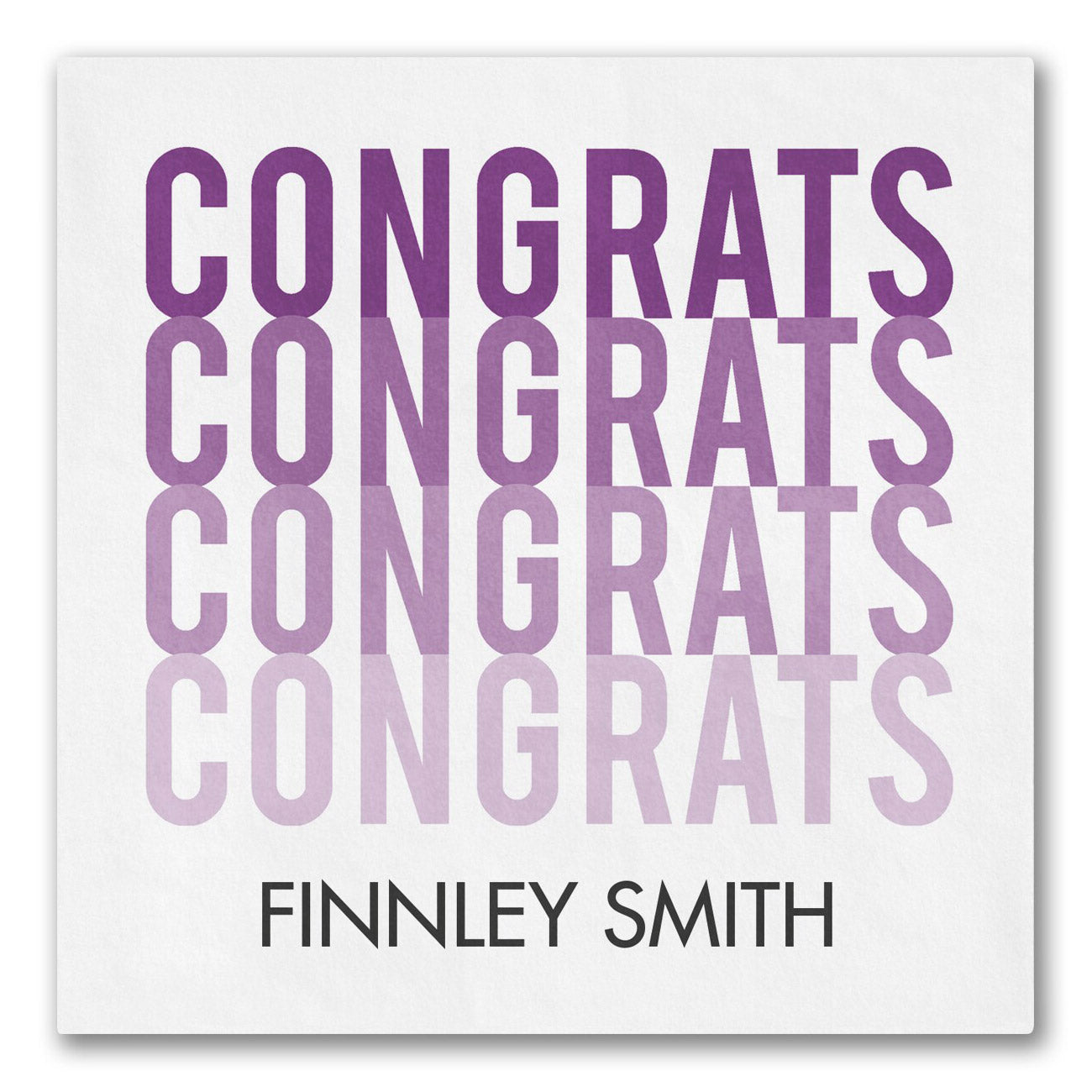Ombre Stacked Congrats Napkins
