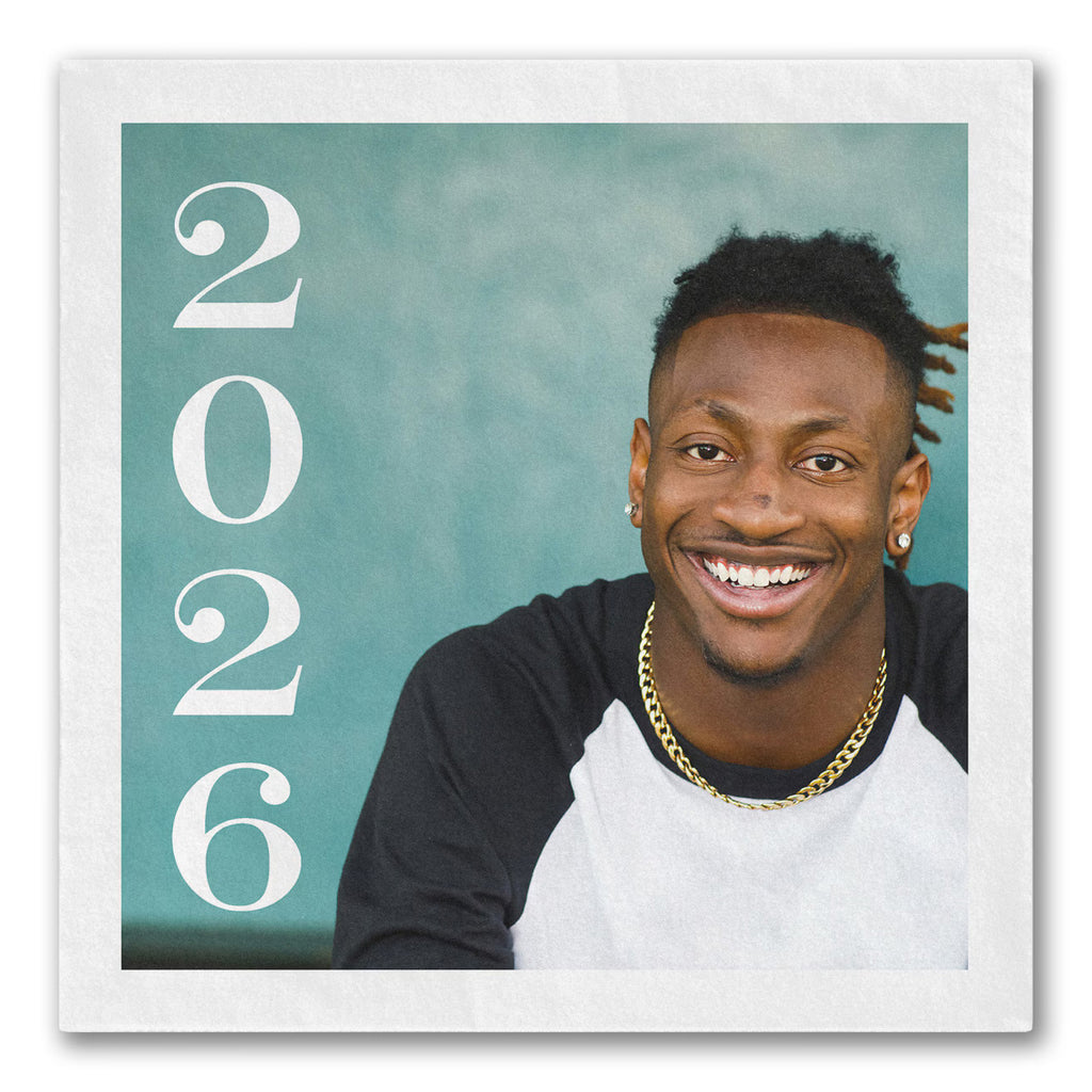 Stacked Year Full Photo Grad Napkins