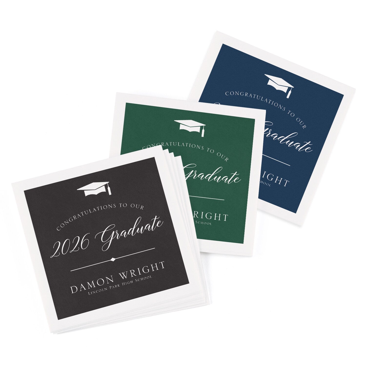 Finest Mortarboard Grad Napkins