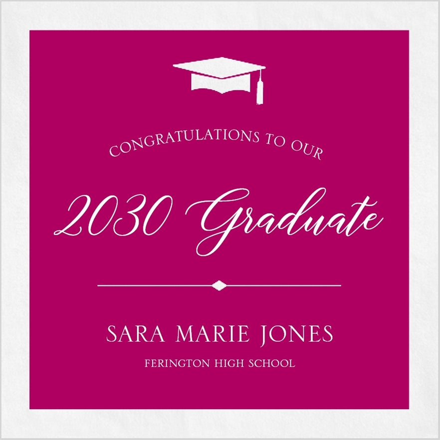 Finest Mortarboard Grad Napkins