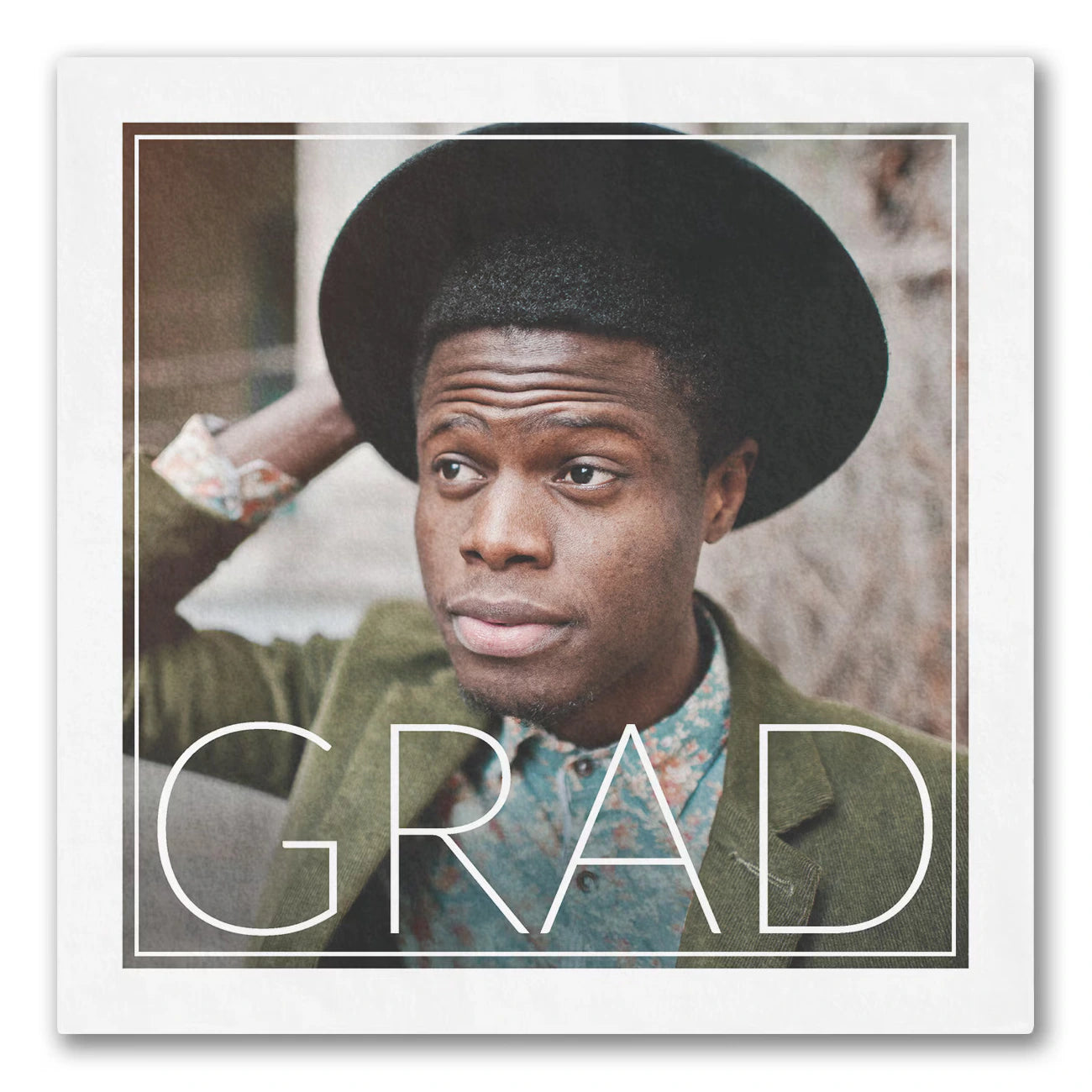 Full Photo Framed "GRAD" Napkins