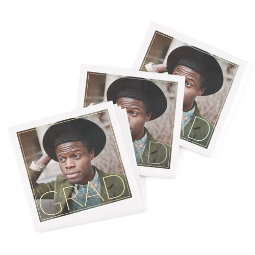 Full Photo Framed "GRAD" Napkins