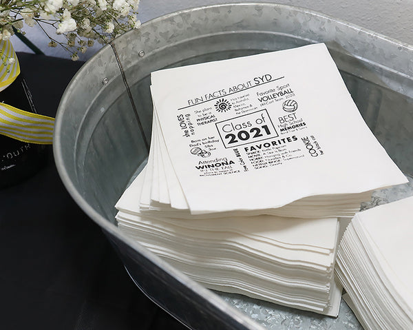White Napkins / Matte Black