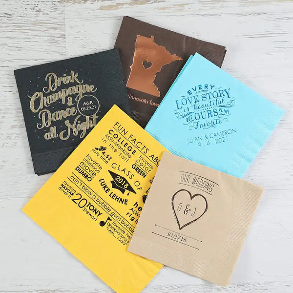 Multi-Color Foil Napkins