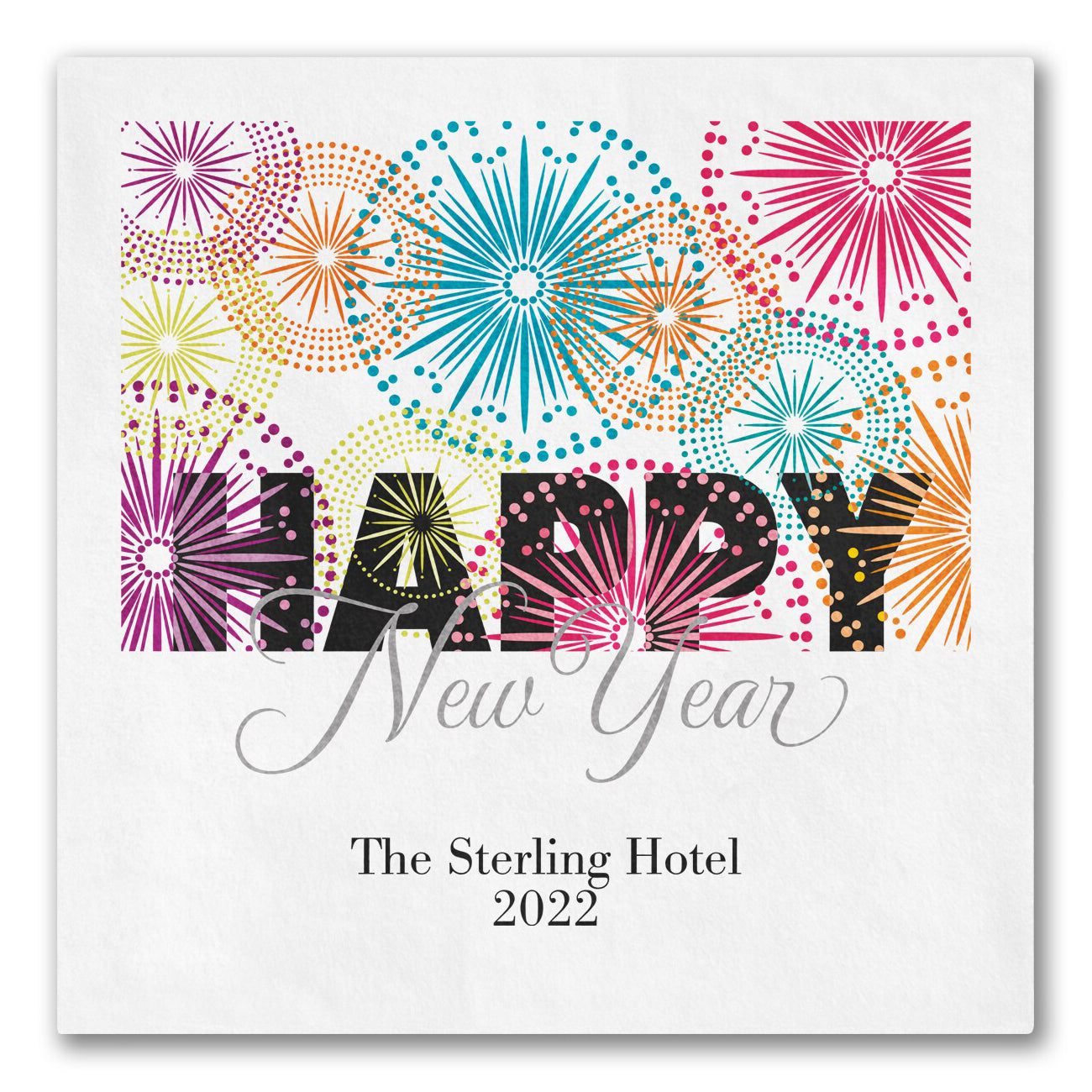 New Year Fireworks Napkins