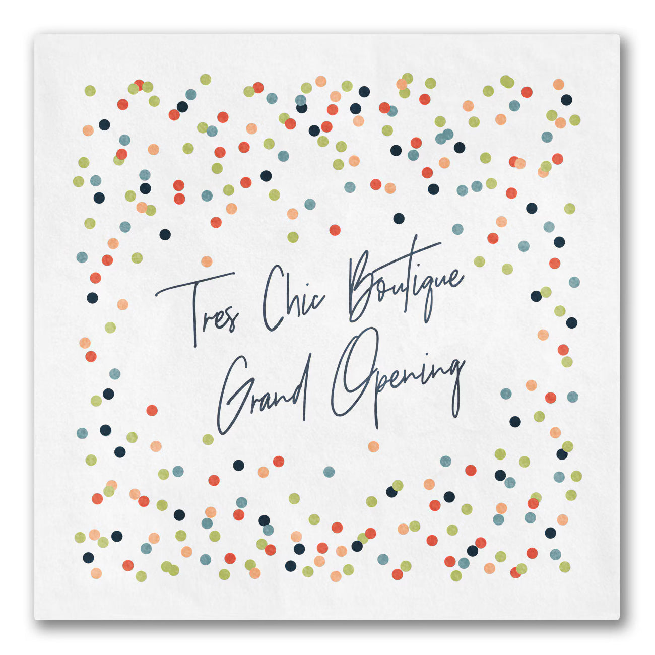 Colorful Confetti Framed Napkins