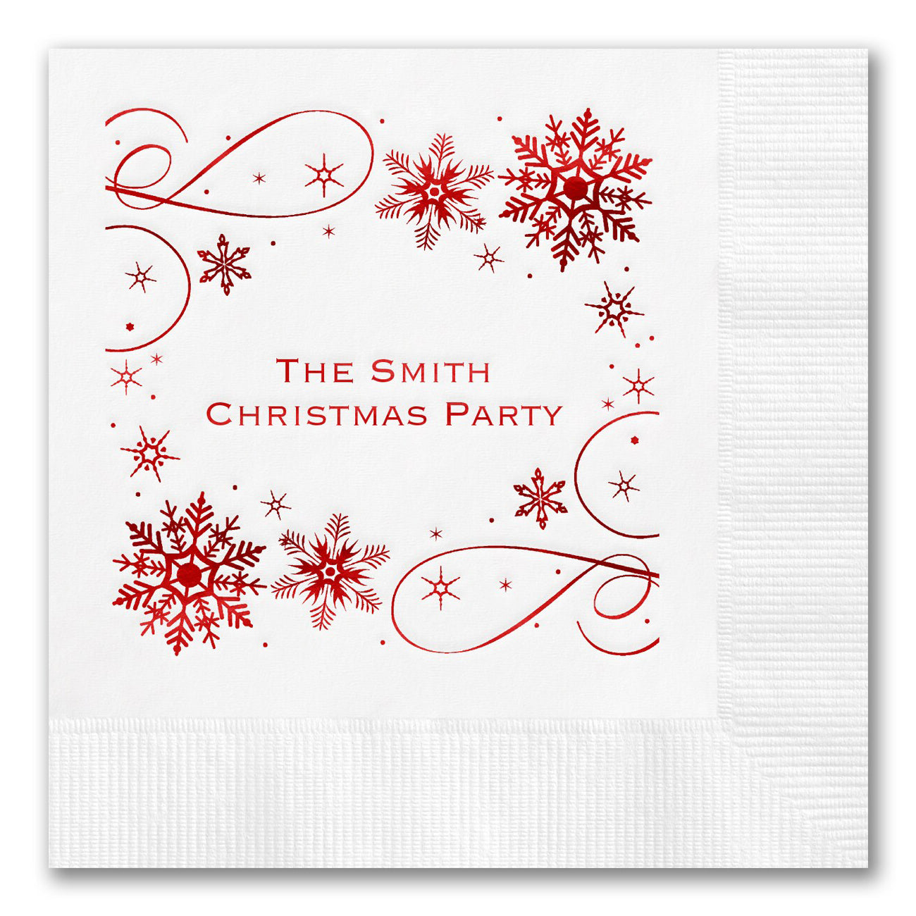 Snowflakes and Flourishes Napkins