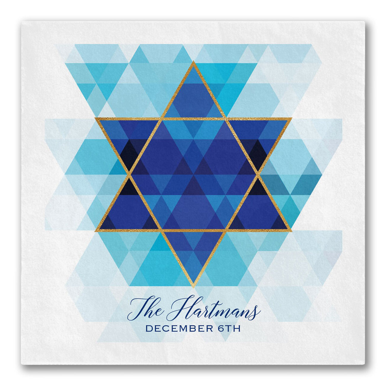 Geometric Star of David Napkins