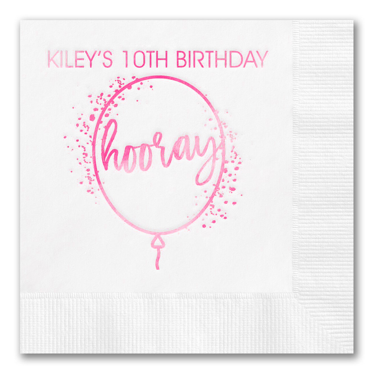 "Hooray" Balloon Napkins