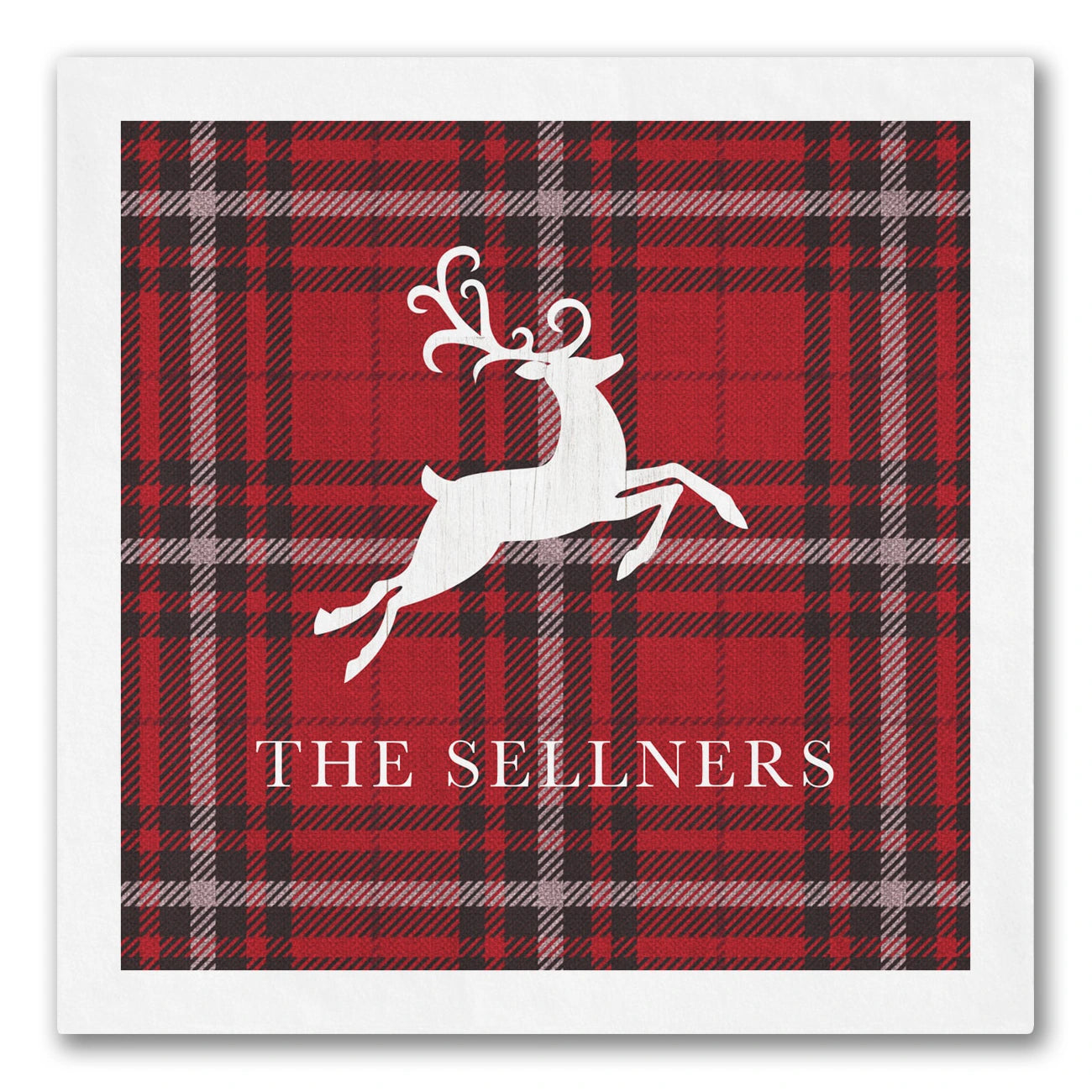 Plaid Regal Reindeer Napkins