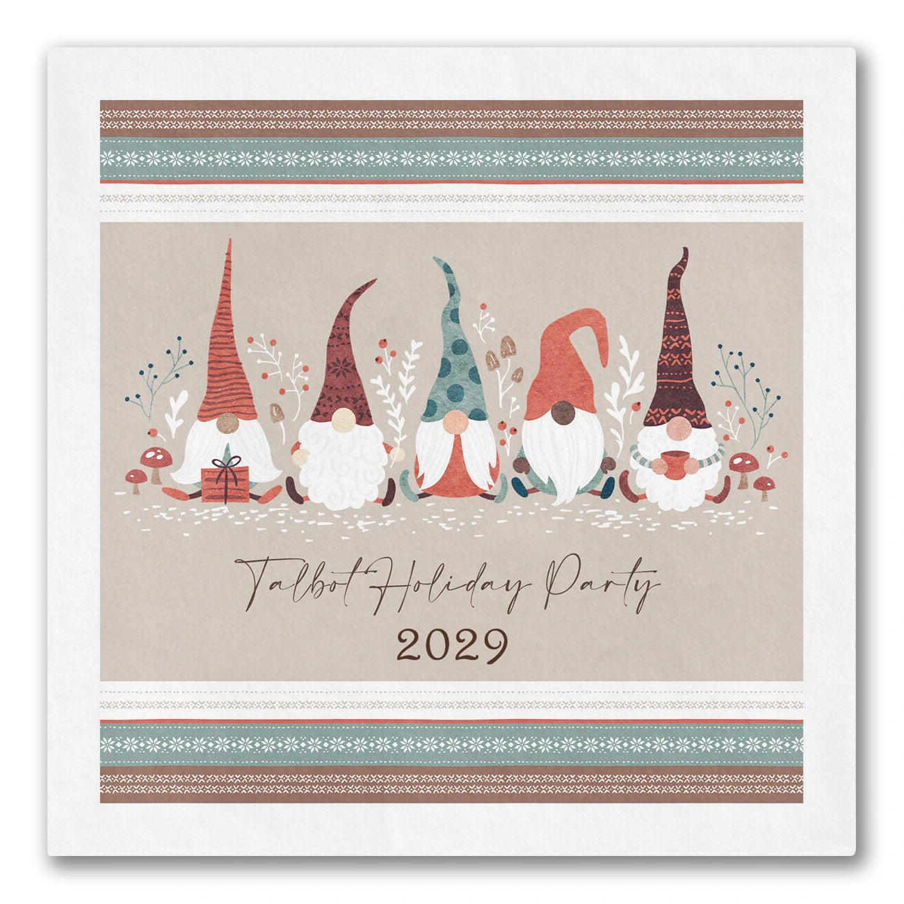 "Gnome" for Christmas Napkins