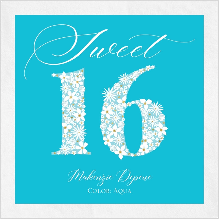 Full Color Sweet "Blooming" 16 Napkins