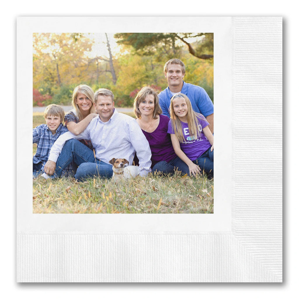 Coined-Edged Single Shot Photo Napkins