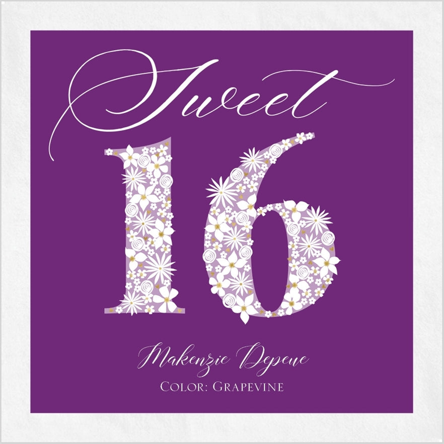 Full Color Sweet "Blooming" 16 Napkins