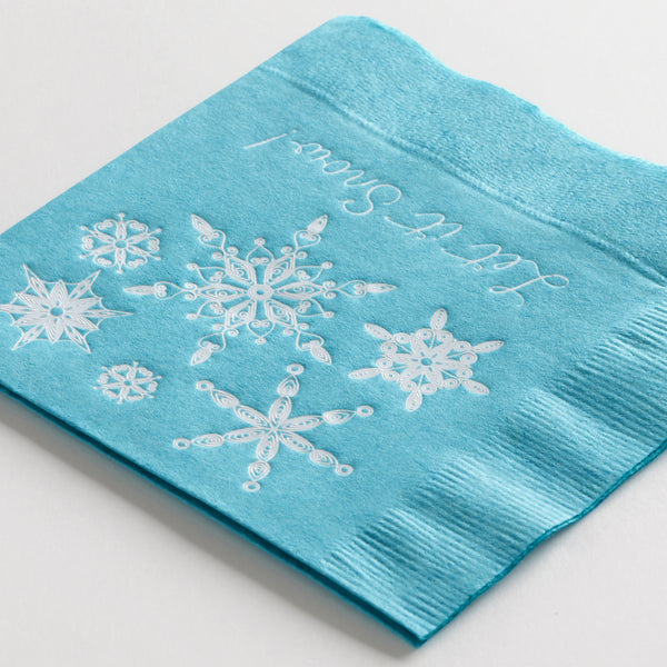 Marine Napkin / White Matte Foil
