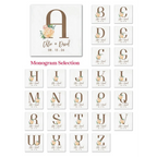 Charming Peony Decorative Initial Napkins