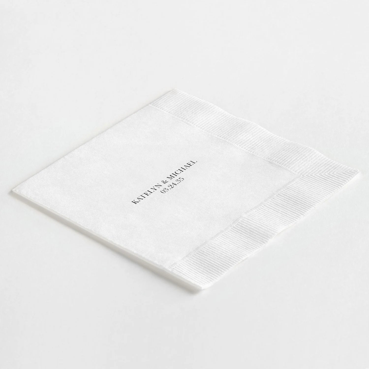 Centered "Text Only" Napkins