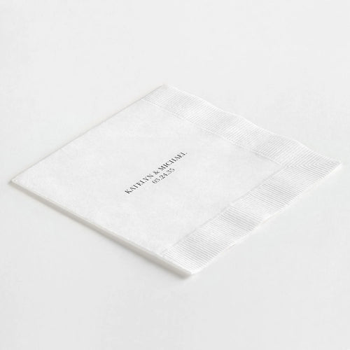 Centered "Text Only" Napkins