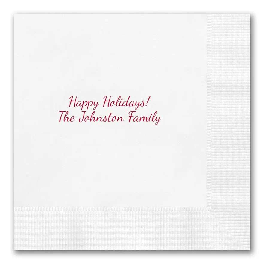 Centered "Text Only" Napkins