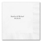Custom Centered "Text Only" Napkins